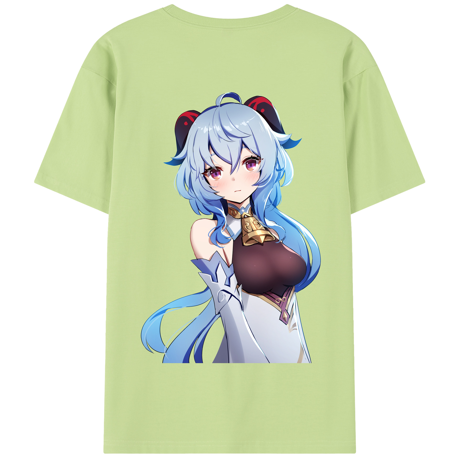 げんし神 甘雨 かんう genshin Ganyu 綿100％半袖Tシャツ（背面プリント）